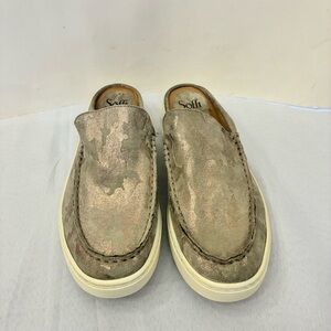 Sofft Woman’s Somers Moc Leather Shimmering Slip-On Mule Size 11